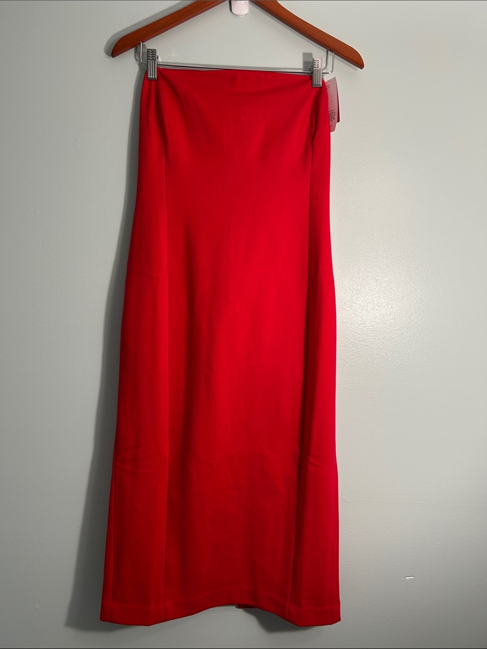 Spanx Large Regular Dress Strapless Ponte Midi Bustier in Spanx Red NWT - Picture 2 of 12